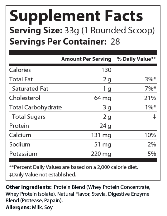 ROC2241N Supplement Facts panel, including Daily Values and footnotes