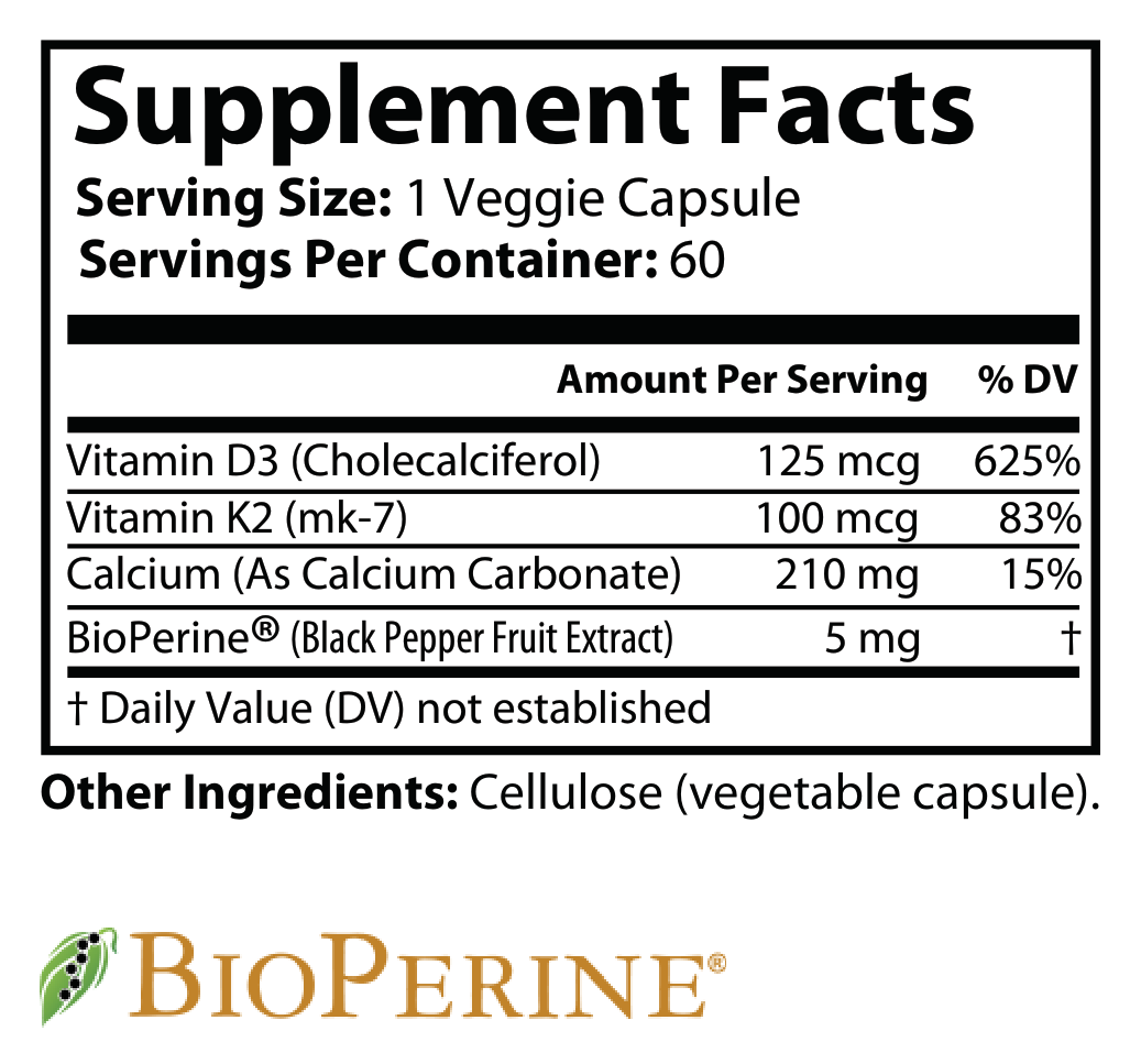 ROC831 Supplement Facts panel, including Daily Values and footnotes